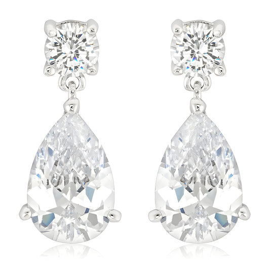 ELEGANT CZ DROP EARRINGS