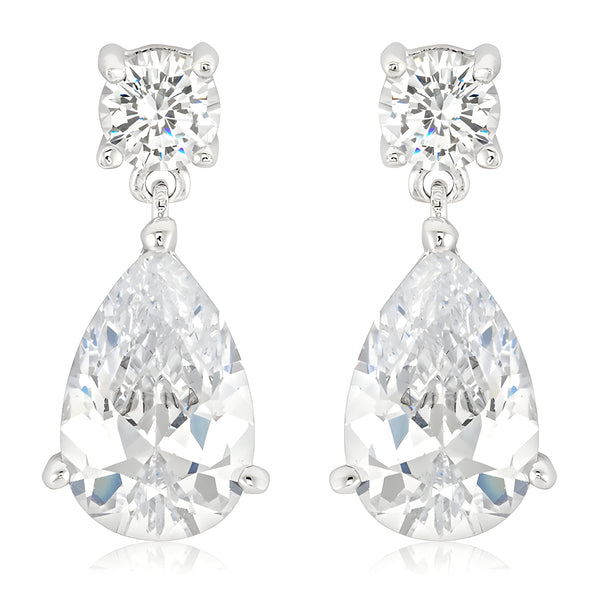 ELEGANT CZ DROP EARRINGS