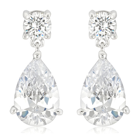 ELEGANT CZ DROP EARRINGS