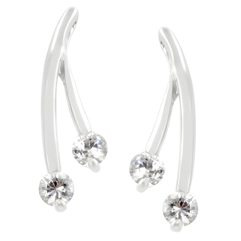 BRANCHED CZ EARRINGS