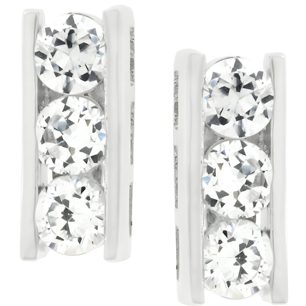 CZ SLATE STUD EARRINGS