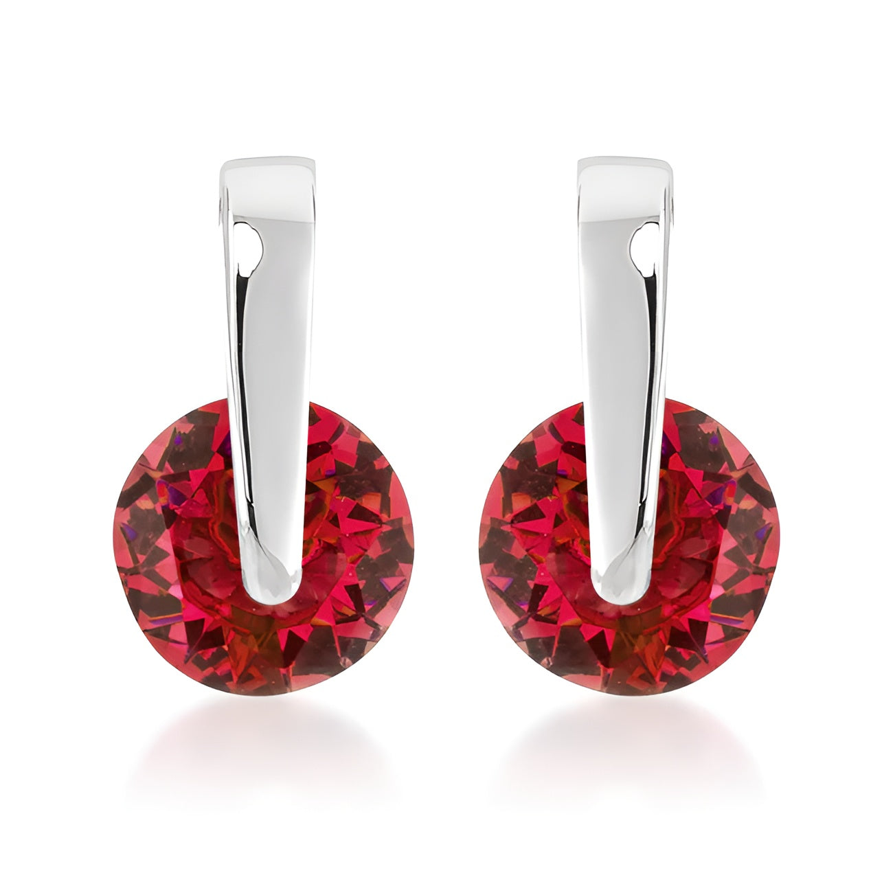 RED CZ ELEGANCE EARRINGS