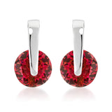 RED CZ ELEGANCE EARRINGS