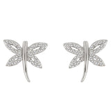 CUBIC ZIRCONIA DRAGONFLY EARRINGS