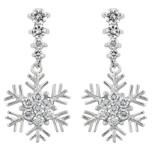 SNOWFLAKE DROP EARRINGS