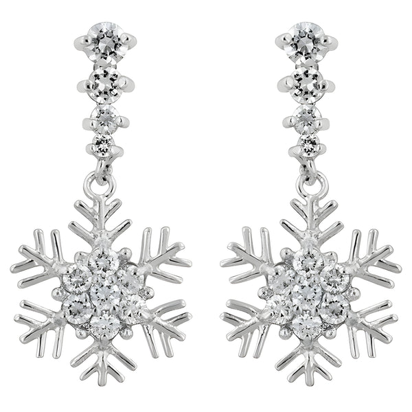 SNOWFLAKE DROP EARRINGS