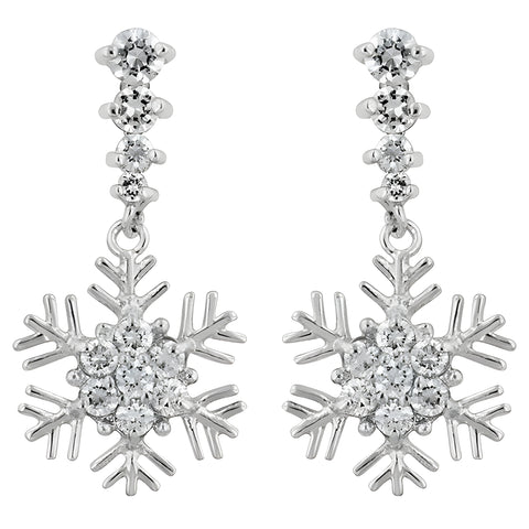 SNOWFLAKE DROP EARRINGS