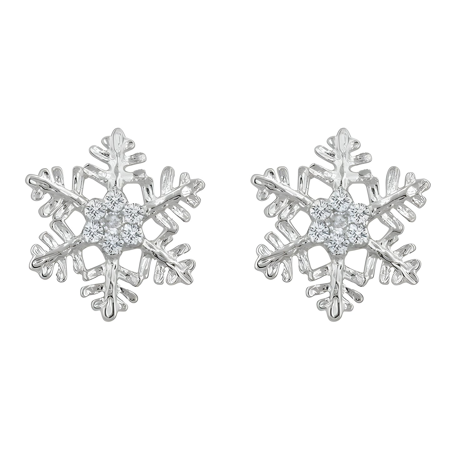 SNOWFLAKE STUD EARRINGS