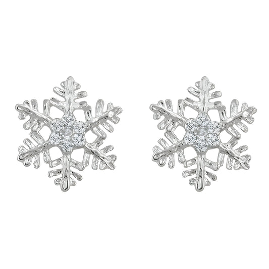 SNOWFLAKE STUD EARRINGS