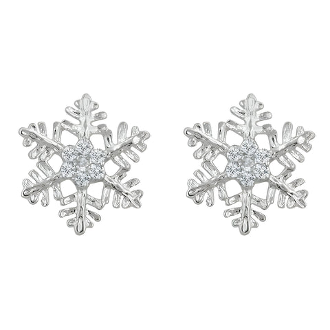 SNOWFLAKE STUD EARRINGS