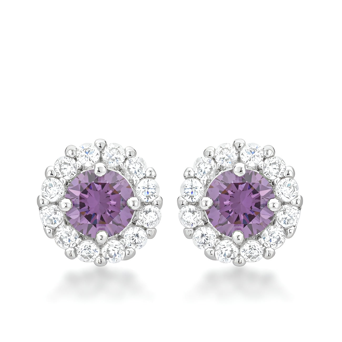 BELLA BRIDAL EARRINGS IN PURPLE