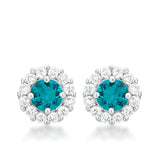 BELLA BRIDAL EARRINGS IN AQUA