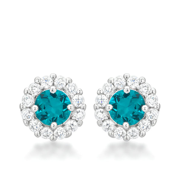 BELLA BRIDAL EARRINGS IN AQUA