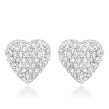 SPECIAL PAVE HEART EARRINGS