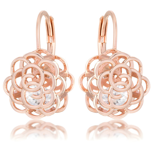 MAYA ROSE 1.5 CT CZ ROSE GOLD DROP EARRINGS - PIERGIORGIO CERRONI