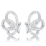 0.45 CT CZ BUTTERFLY STUD EARRINGS - PIERGIORGIO CERRONI