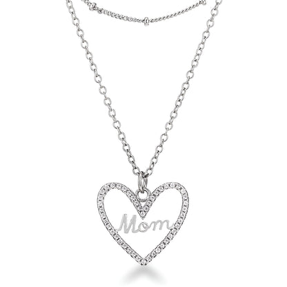 ELEGANT LAYERED "MOM" NECKLACE