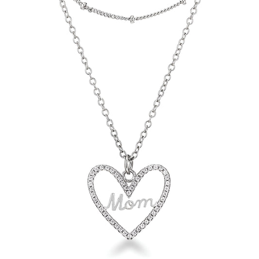 ELEGANT LAYERED "MOM" NECKLACE