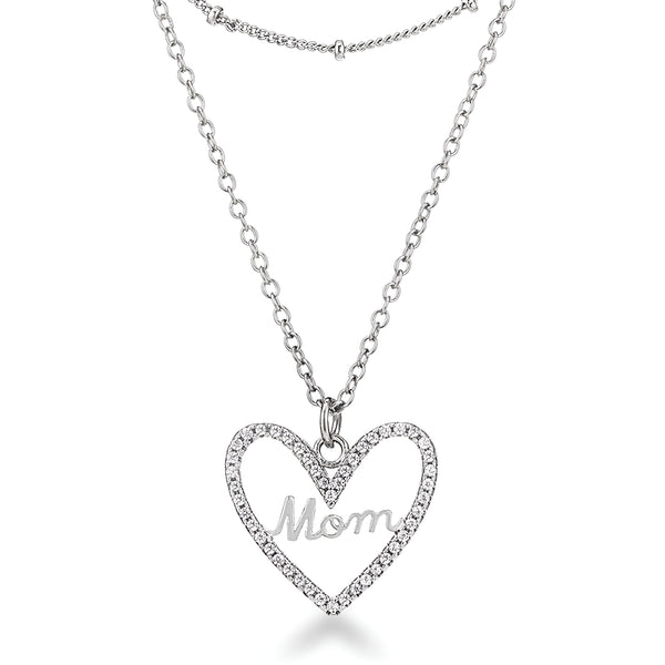 ELEGANT LAYERED "MOM" NECKLACE