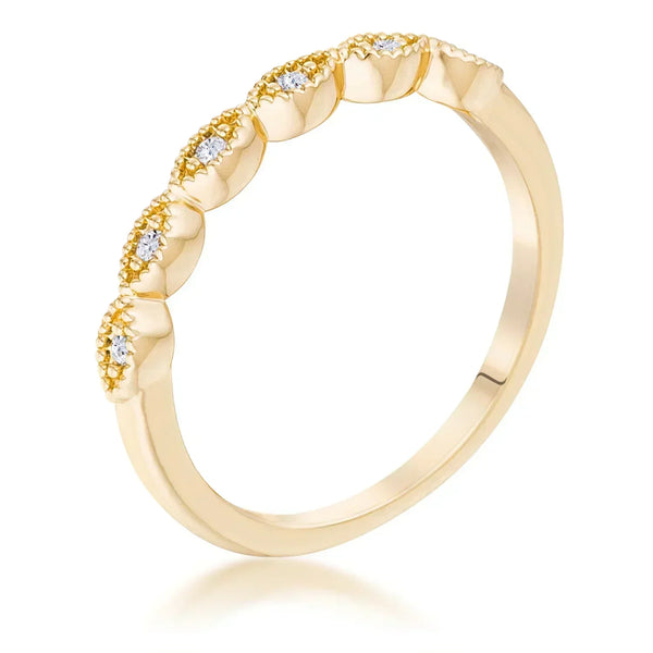 GOLD SEXTUS MARQUISE DELICATE STACKABLE RING