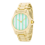 GOLD WATCH - MINT STRIPE DIAL