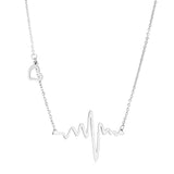 HIGH POLISH HEARTBEAT NECKLACE - PIERGIORGIO CERRONI