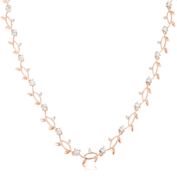 ROSE GOLD TONE VINEYARD NECKLACE