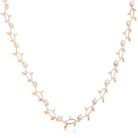 ROSE GOLD TONE VINEYARD NECKLACE