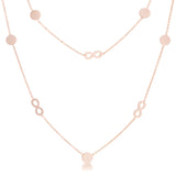 KRYSTAL ROSE GOLD INFINITY STATION LAYER NECKLACE