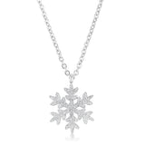 JENNA SILVERTONE SNOWFLAKE NECKLACE