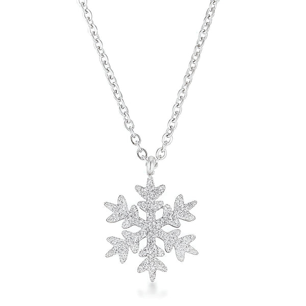 JENNA SILVERTONE SNOWFLAKE NECKLACE