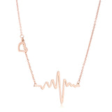 HANA ROSE GOLD DELICATE HEARTBEAT NECKLACE