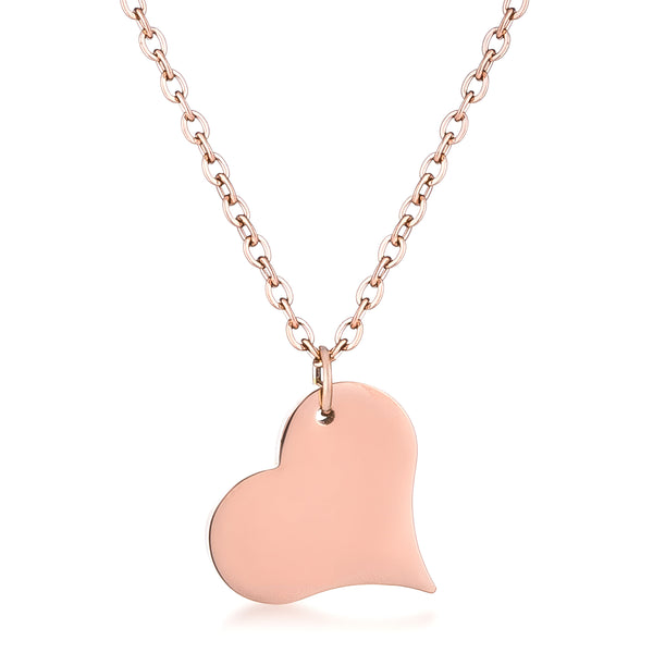 ROSE GOLDTONE HEART PENDANT