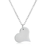 SILVERTONE HEART PENDANT