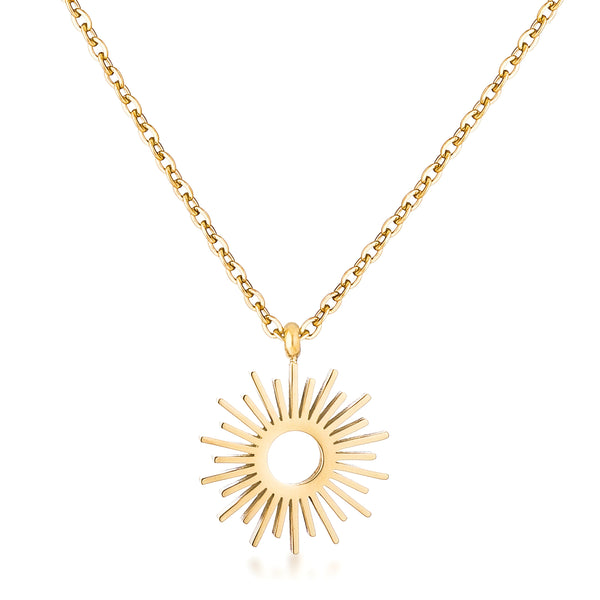 GOLDTONE SUNBURST NECKLACE