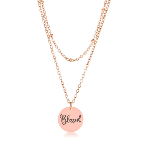 DELICATE ROSE GOLD BLESSED NECKLACE - PIERGIORGIO CERRONI