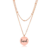 DELICATE ROSE GOLD LOVED NECKLACE - PIERGIORGIO CERRONI