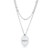 DOUBLE CHAIN FAITH NECKLACE - PIERGIORGIO CERRONI