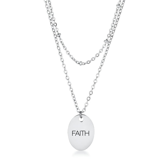 DOUBLE CHAIN FAITH NECKLACE - PIERGIORGIO CERRONI