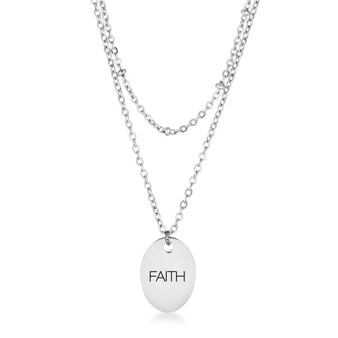 DOUBLE CHAIN FAITH NECKLACE - PIERGIORGIO CERRONI