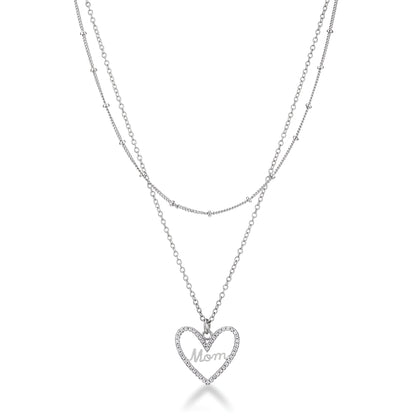 ELEGANT LAYERED "MOM" NECKLACE