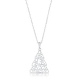 0.2 CT CZ RHODIUM CHRISTMAS TREE PAVE HOLIDAY PENDANT