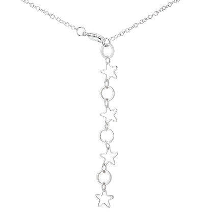 0.12 CT RHODIUM HEART AND ARROW PENDANT WITH CZ