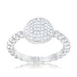 STUNNING CZ RHODIUM RING