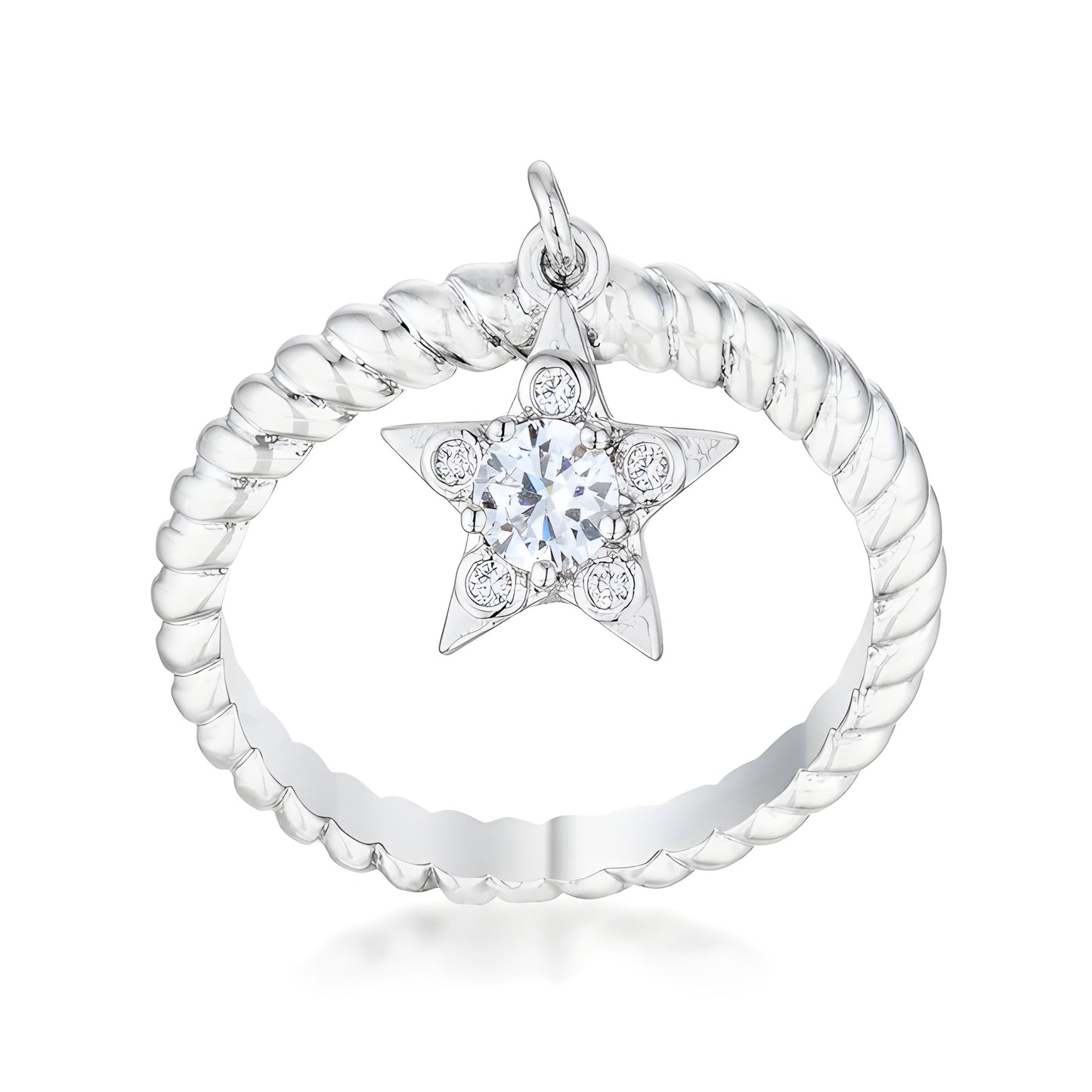 CZ STAR CHARM FASHION RING