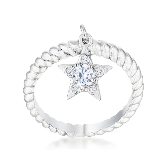 CZ STAR CHARM FASHION RING