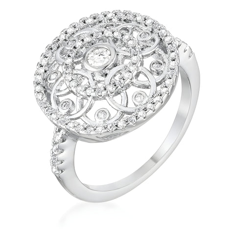 0.5 CT INTERLOCKING CIRCLES RING WITH CZ