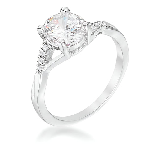 1.3 CT RHODIUM SIMPLE ENGAGEMENT RING