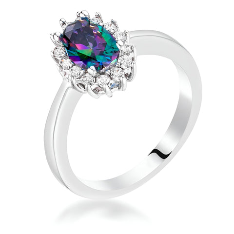 MYSTIC CZ PETITE OVAL RING - PIERGIORGIO CERRONI