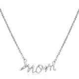 RHODIUM MOM SCRIPT NECKLACE - PIERGIORGIO CERRONI